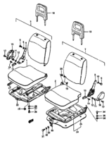 Body Chevrolet Carry/Super Carry SK410, -2 FRONT SEAT (V:TX:E2, E6, E27, E68)