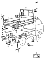 Body Chevrolet Carry/Super Carry SK410, -2 REAR BODY PANEL (DUMP TRUCK)