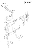Suspension/Brake Suzuki Carry/Super Carry SK410-3 PEDAL AND PEDAL BRACKET (RHD:SEE NOTE)