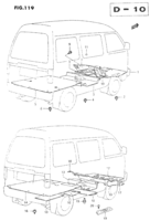 Body Chevrolet Carry/Super Carry SK410-3 FLOOR MAT AND CARPET (V:FLAT FLOOR)