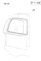 Body Chevrolet Carry/Super Carry SK410-3 BACK DOOR GLASS (V)