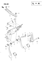 Suspension/Brake Suzuki Carry/Super Carry SK410-3 PEDAL AND PEDAL BRACKET (LHD:SEE NOTE)