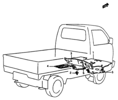 Body Chevrolet Carry/Super Carry SK410-4 FLOOR MAT (K)
