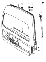Body Chevrolet Carry/Super Carry SK410-4 BACK DOOR PANEL (V)