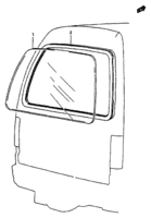 Body Chevrolet Carry/Super Carry SK410-4 BACK DOOR GLASS (V)