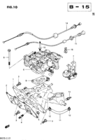 Engine Chevrolet Forsa Sprint Swift SA310-3 INTAKE MANIFOLD AND CARBURETOR (MT:MANUAL CHOKE TYPE)