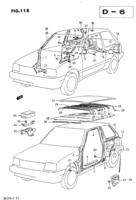 Body Chevrolet Forsa Sprint Swift SA310-3 INTERIOR TRIM (3DR)