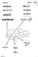 Body Chevrolet Forsa Sprint Swift SA310-3 SIDE AND REAR EMBLEM