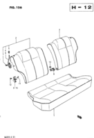 Body Chevrolet Forsa Sprint Swift SA310-3 REAR SEAT (5DR:SEPARATE TYPE)