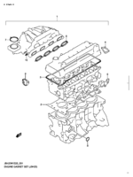 Engine Chevrolet Grand Vitara JB420W, -2 ENGINE GASKET SET (JB420W)