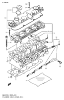 Engine Chevrolet Grand Vitara SQ420W-2, WD-2 CYLINDER HEAD (SQ420WD:RHZ)