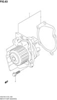 Engine Suzuki Grand Vitara SQ420X-3, XD-3 WATER PUMP (SQ420XD)