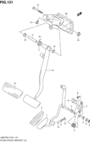 Suspension/Brake Chevrolet Grand Vitara XL-7 JA627W-4 PEDAL AND PEDAL BRACKET (LHD:AT:N/AUTO CRUISE)