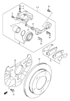 Suspension/Brake Suzuki Jimny SN413Q, Q-2, V-2 FRONT WHEEL BRAKE (DIESEL)
