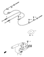 Suspension/Brake Chevrolet Jimny SN413Q, Q-2, V-2 PARKING BRAKE