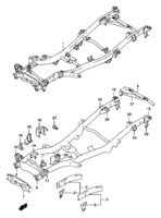 Body Chevrolet Jimny SN413Q, Q-2, V-2 CHASSIS FRAME (PETROL)