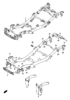 Body Suzuki Jimny SN413Q, Q-2, V-2 CHASSIS FRAME (DIESEL)