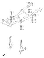 Body Suzuki Jimny SN413Q, Q-2, V-2 BODY MOUNTING