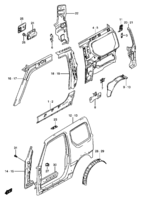 Body Chevrolet Jimny SN413Q, Q-2, V-2 SIDE BODY PANEL (V)