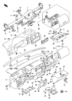 Body Suzuki Jimny SN413Q, Q-2, V-2 INSTRUMENT PANEL (LHD)