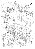 Body Suzuki Jimny SN413Q, Q-2, V-2 INSTRUMENT PANEL (RHD)