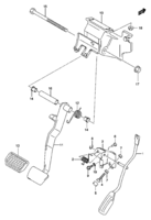Suspension/Brake Chevrolet Jimny SN413Q, Q-2, V-2 PEDAL / PEDAL BRACKET (LHD:AT)