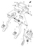 Suspension/Brake Chevrolet Jimny SN413Q, Q-2, V-2 PEDAL / PEDAL BRACKET (TYPE 1:RHD:MT)