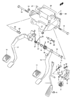 Suspension/Brake Suzuki Jimny SN413Q, Q-2, V-2 PEDAL / PEDAL BRACKET (TYPE 2:RHD:MT)