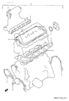 Engine Chevrolet Jimny SN413V ENGINE GASKET SET