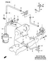 Engine Chevrolet Jimny SN413V EMISSION CONTROL (E2,E10,E22,E24,E37,E38,E43,E54)