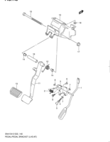 Suspension/Brake Suzuki Jimny SN413V-2, -3, -4 PEDAL/PEDAL BRACKET (SN413V:LHD:AT)