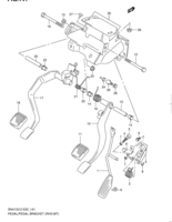 Suspension/Brake Suzuki Jimny SN413V-2, -3, -4 PEDAL/PEDAL BRACKET (SN413V:RHD:MT)