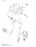 Suspension/Brake Suzuki Jimny SN413V-2, -3, -4 PEDAL/PEDAL BRACKET (SN413V:RHD:AT)
