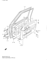 Body Suzuki Jimny SN413V-2, -3, -4 FRONT DOOR PANEL (TYPE 3,4)