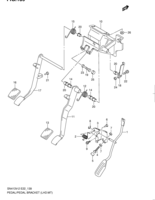 Suspension/Brake Suzuki Jimny SN413V-2, -3, -4 PEDAL/PEDAL BRACKET (SN413V:LHD:MT)