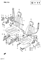 Body Chevrolet Samurai/SJ SJ410, -2 [K, P, Q, V] FRONT SEAT (SEE NOTE)