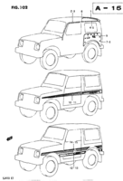 Body Chevrolet Samurai/SJ SJ410, -2 [K, P, Q, V] ROOF MOULDING