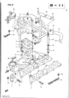 Engine Chevrolet Samurai/SJ SJ413-4, -5 INTAKE MANIFOLD