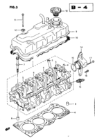 Engine Suzuki Samurai/SJ SJ413Q-6, -7; V-6, -7 CYLINDER HEAD (W/CARBURETOR)