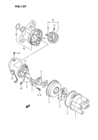 Electrical Chevrolet Swift SF413, -2 DISTRIBUTOR (OHC:W/CARBURETOR:TYPE 2)(SEE NOTE)
