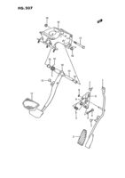 Suspension/Brake Chevrolet Swift SF413, -2 PEDAL AND PEDAL BRACKET (AT:RHD)