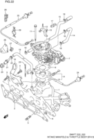 Engine Suzuki Swift SF413-2 INTAKE MANIFOLD AND THROTTLE BODY (SF413)