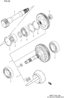 Transmission Chevrolet Swift SF413-2 AT OUTPUT SHAFT (AT)