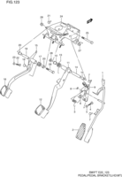 Suspension/Brake Chevrolet Swift SF413-2 PEDAL AND PEDAL BRACKET (LHD:MT)