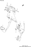 Suspension/Brake Chevrolet Swift SF413-2 PEDAL AND PEDAL BRACKET (RHD:AT)