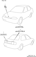 Body Chevrolet Swift SF413-2 EMBLEM / DECAL (4DR)