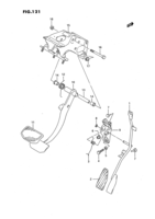 Suspension/Brake Chevrolet Swift SF416, -2 PEDAL AND PEDAL BRACKET (AT:RHD)