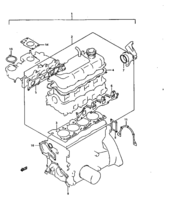Engine Chevrolet Vitara SE416, -2, -3 ENG. GASK. S. INJ
