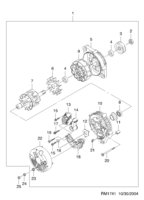 ENGINE [ENGINE ELECTRIC] Chevrolet MATIZ + SPARK (M100) [EUR] ALTERNATOR UNIT(DELPHI 0.8)  (1741)