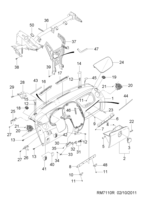 INTERIOR [INSTRUMENT PANEL&CONSOLE] Chevrolet MATIZ + SPARK (M100) [EUR] INSTRUMENT PANEL  (7110) (RH)